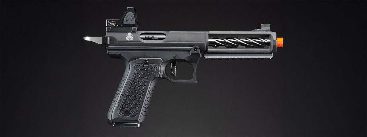 Lancer Tactical x Tandemkross CTHULHU Gas Blow Back Pistol w/ Red Dot Reflex Sight - (Black)