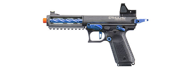 Lancer Tactical x Tandemkross CTHULHU Gas Blow Back Pistol w/ Red Dot Reflex Sight - (Blue)