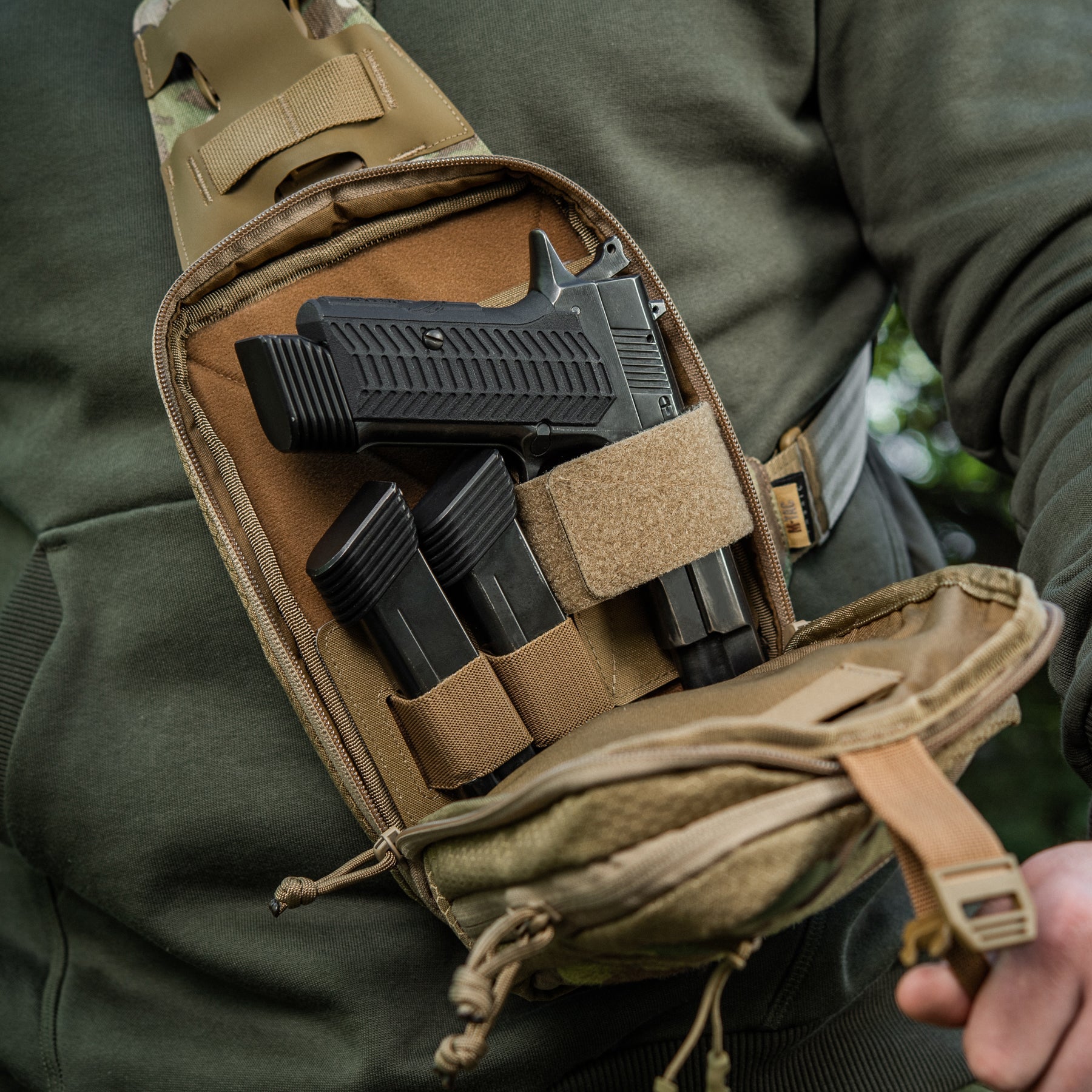 M-Tac Sling Pistol Bag with Loop Panel Elite
