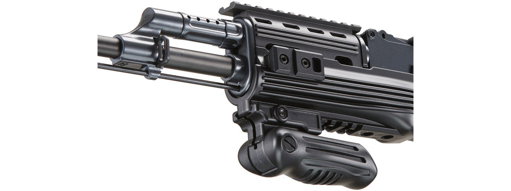 Double Eagle M900E Tactical AK-47 RIS Auto Electric Gun Metal Body Plastic Gear Side Folding Stock and Folding Foregrip