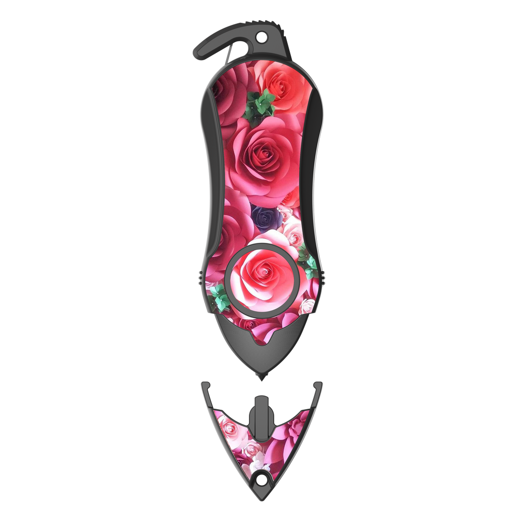 Personal Alarm Keychain Safety Emergency Tool (Pink Rose)