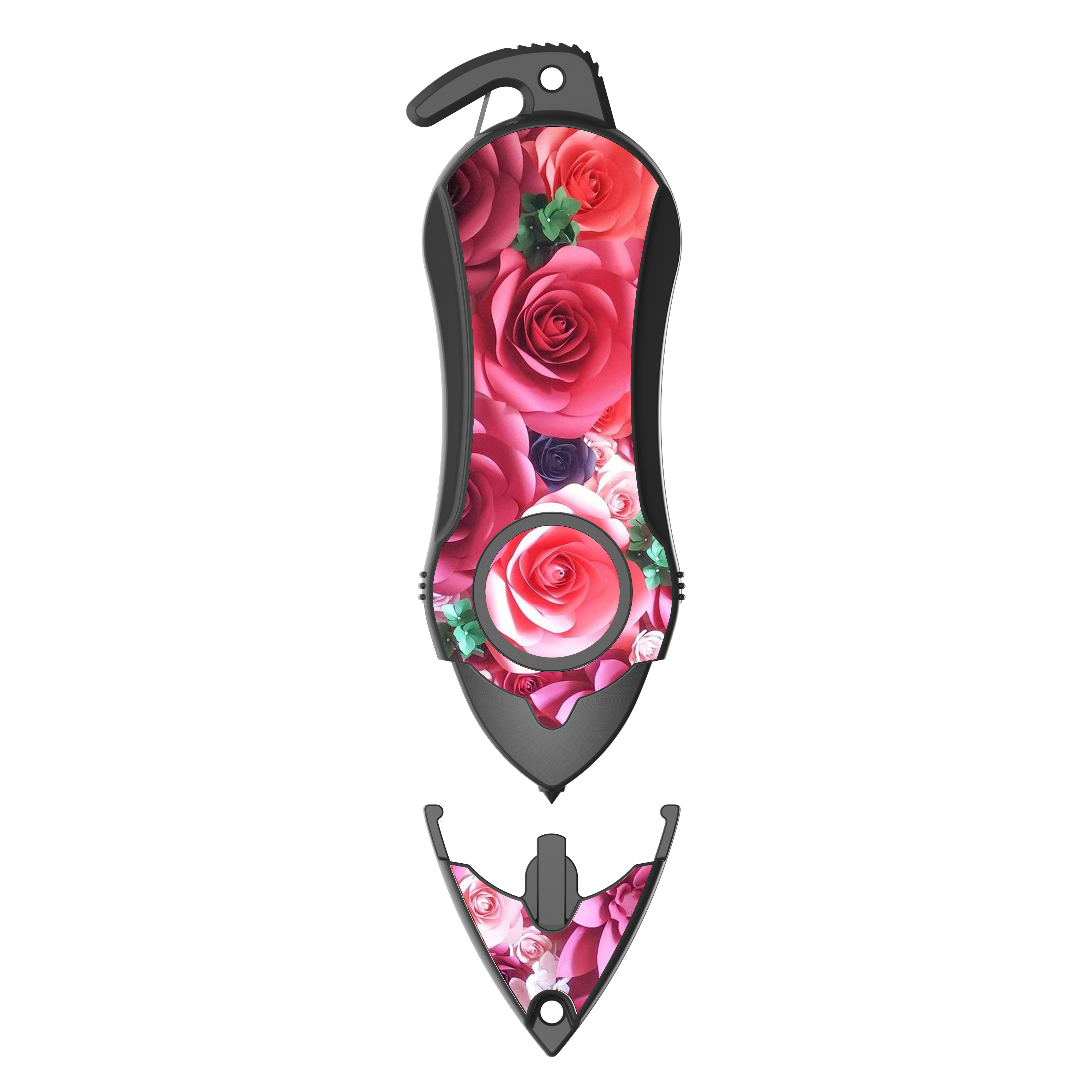 Personal Alarm Keychain Safety Emergency Tool (Pink Rose)