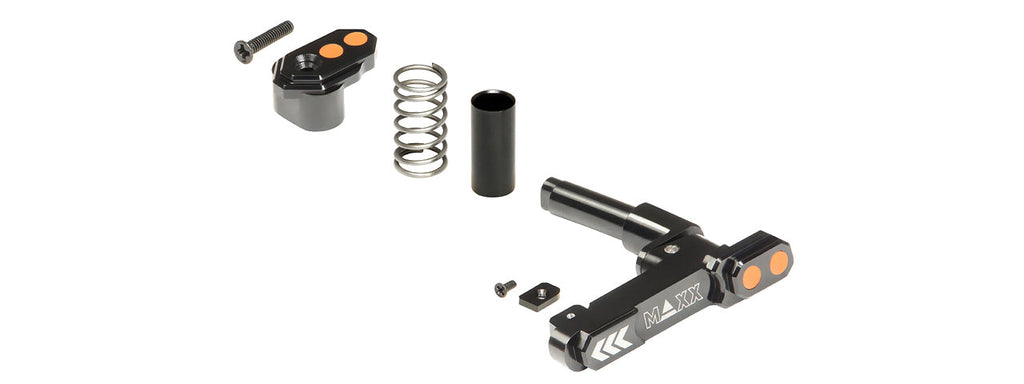 Maxx Model CNC Aluminum Advanced Magazine Release for M4/M16 Style B (Color: Black)