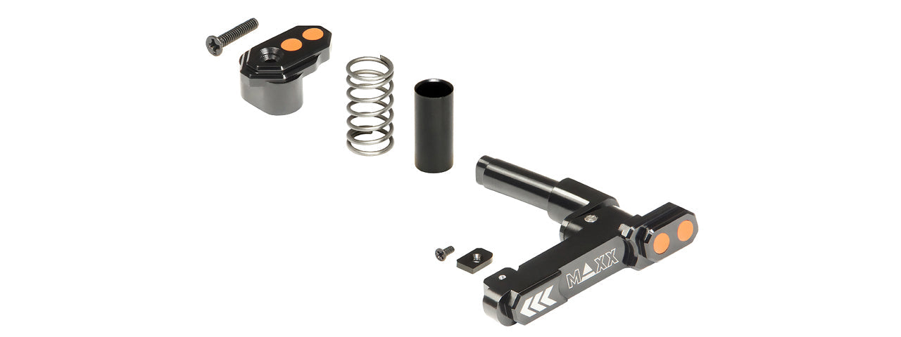 Maxx Model CNC Aluminum Advanced Magazine Release for M4/M16 Style B (Color: Black)