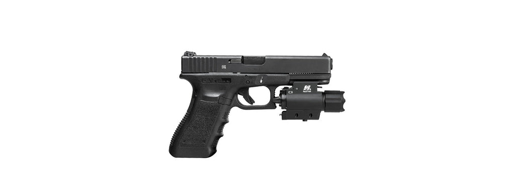 NCSTAR LED FLASHLIGHT AND INTEGRATED RED LASER COMBO UNIT W/ QD MOUNT