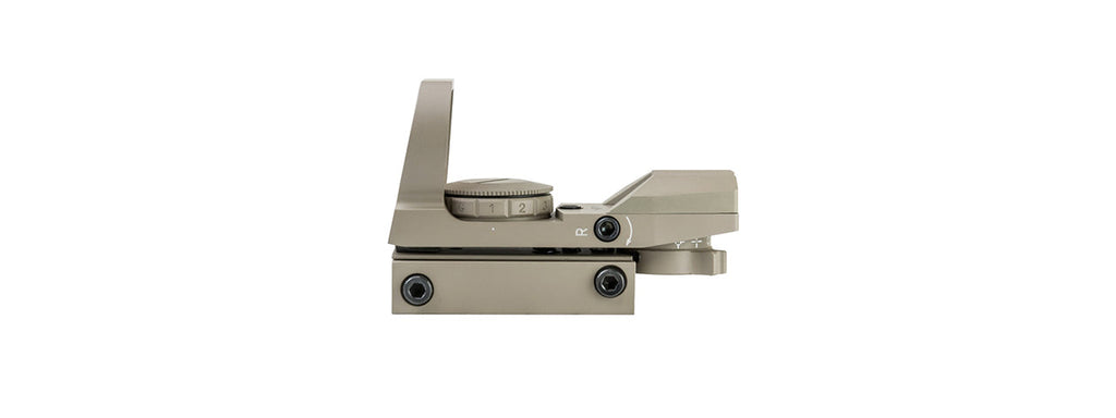 NCSTAR 4-RETICLE GREEN / RED REFLEX RAIL-MOUNTED SIGHT - TAN