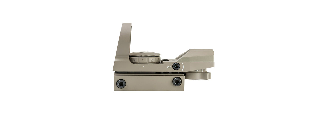 NCSTAR 4-RETICLE GREEN / RED REFLEX RAIL-MOUNTED SIGHT - TAN