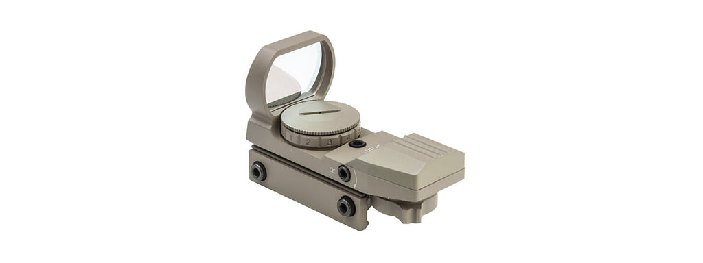 NCSTAR 4-RETICLE GREEN / RED REFLEX RAIL-MOUNTED SIGHT - TAN