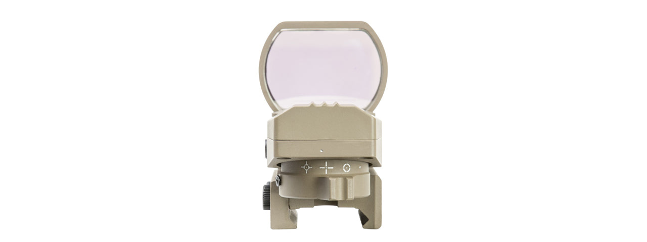 NCSTAR 4-RETICLE GREEN / RED REFLEX RAIL-MOUNTED SIGHT - TAN