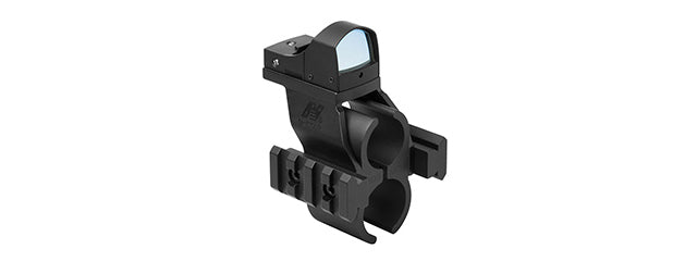 NCSTAR MOSS 500/590 GREEN DOT OPTIC W/ BARREL RAIL MOUNT - BLACK