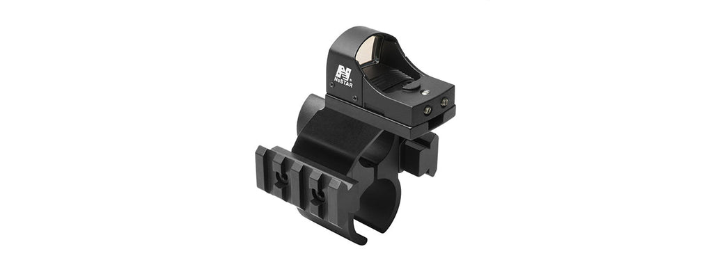 NCSTAR REMINGTON GREEN DOT OPTIC COMBO W/ BARREL RAIL MOUNT - BLACK