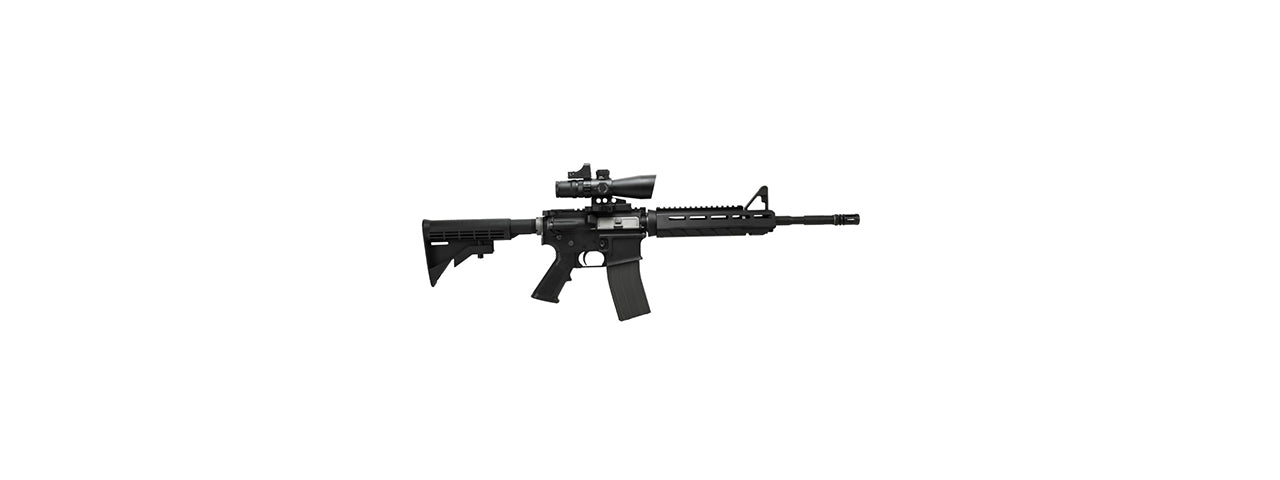 NCSTAR USS GEN II 3-9X42 P4 SNIPER SCOPE RED DOT SIGHT COMBO - BLACK