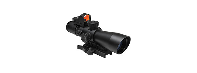 NCSTAR USS GEN II 3-9X42 P4 SNIPER SCOPE RED DOT SIGHT COMBO - BLACK