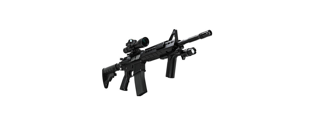 NCSTAR M4/M16 KEYMOD VERTICAL GRIP W/ LIGHT - BLACK