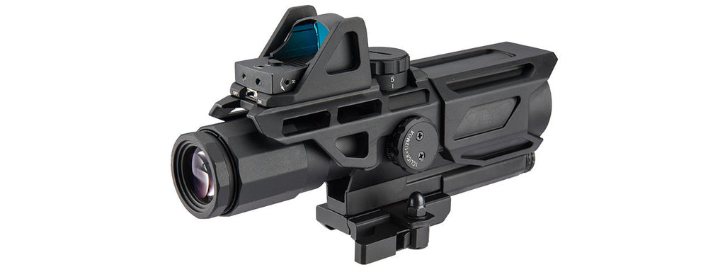 NCSTAR GEN 3 ULTIMATE SIGHTING SYSTEM 3-9X40 SCOPE W/ RED DOT - BLACK