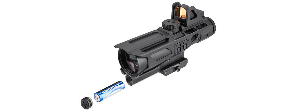NCSTAR GEN 3 ULTIMATE SIGHTING SYSTEM 3-9X40 SCOPE W/ RED DOT - BLACK