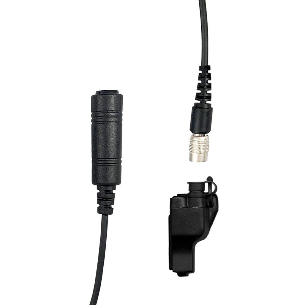 Tactical Radio Amplified Connector Cable & Push To Talk Adapter for Headset: NATO/Military Wiring, Gentex, Ops-Core, OTTO, TEA, David Clark, MSA, Military Helicopter - Motorola: XTS Series, HT/JT1000, MT/MTS2000, MTX838/900/8000/9000, PR1500 & More