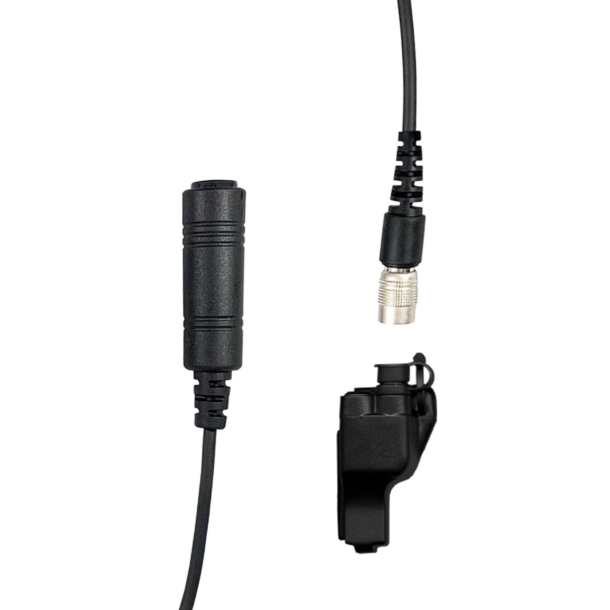 Tactical Radio Connector Cable & Push To Talk Adapter for Headset: NATO/Military Wiring, Gentex, Ops-Core, OTTO, Select Peltor Models, Helicopter - EF Johnson: All 51, 5000, 5100, 7700, 8100 Series, Ascend, Kenwood VP400, VP600, VP900 & More