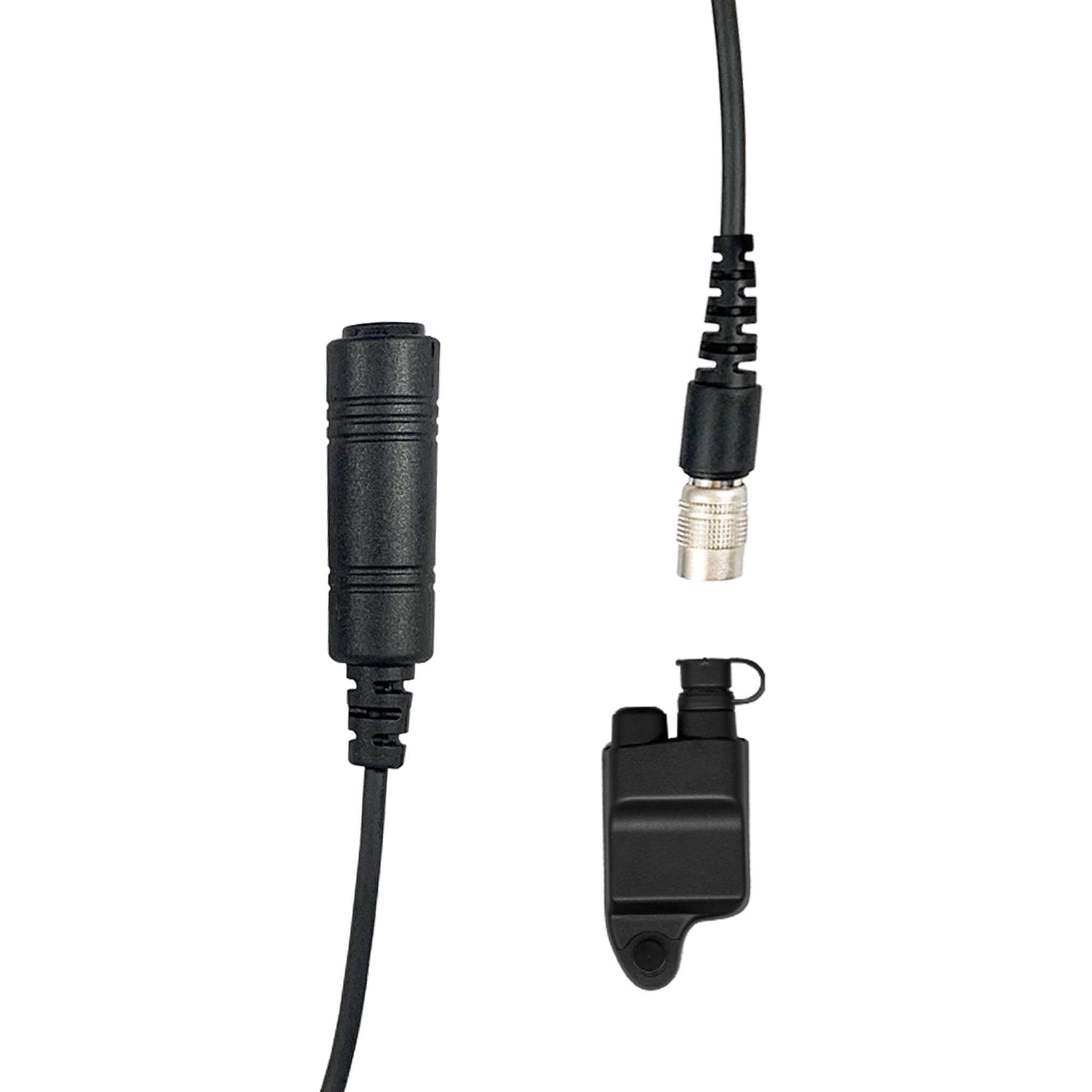 Tactical Radio Connector Cable & Push To Talk Adapter for Headset: US/Civilian Wiring, Select ComTac III Models and Select Helicopter Headsets - Harris & M/A-Com 700P/Pi, 710P, P5100 / P7100 / P7200 Series & More