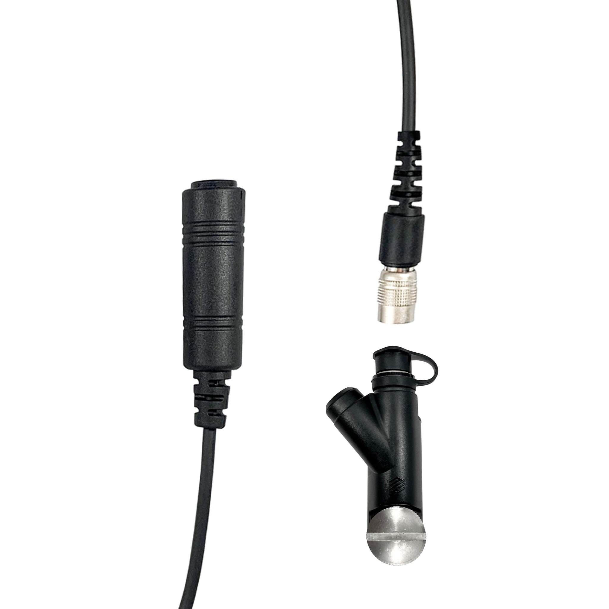 Tactical Radio Connector Cable & Push To Talk Adapter for Headset: NATO/Military Wiring, Gentex, Ops-Core, OTTO, Select Peltor Models, Helicopter - Harris: XL-150/P, XG-100/P, XL-185/P/Pi, XL-200/P/Pi, XL-400