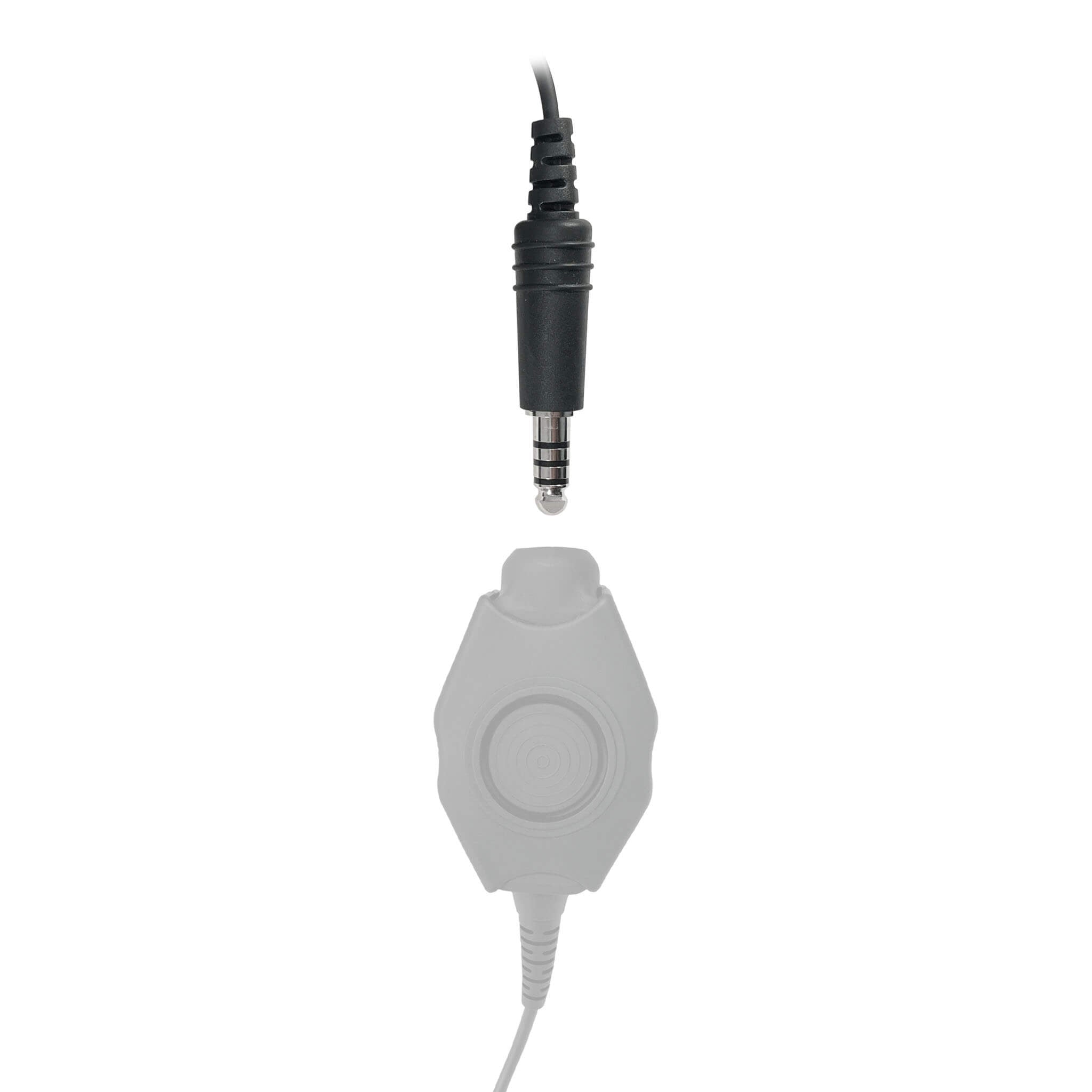 Mic Kit w/ Ear Pro Input Cable & Nexus Connector - NATO Wired, for Hearing Protection(Ear Pro) Headsets