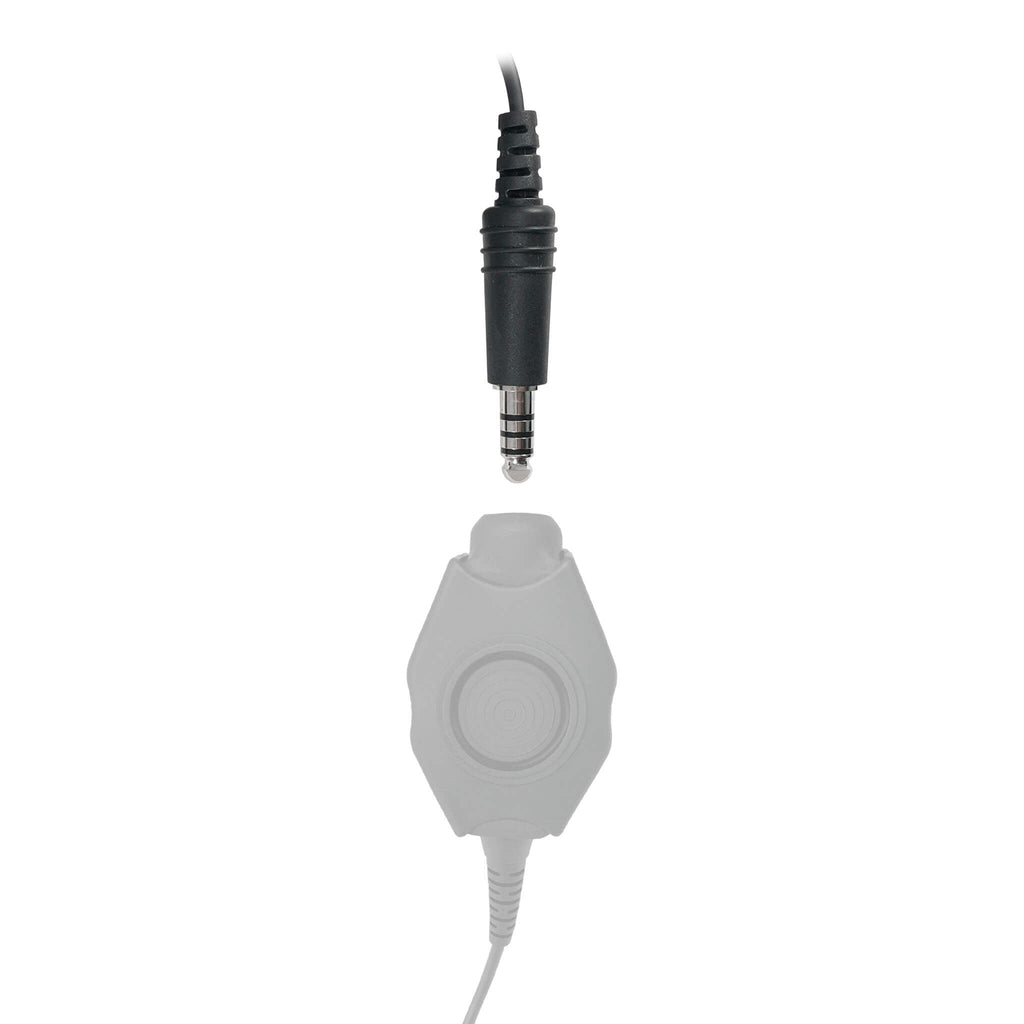 Tactical Mic / 3.5mm Female Audio Jack / TP-120/U174 Connector Kit - NATO Wired, No PTT Adapter