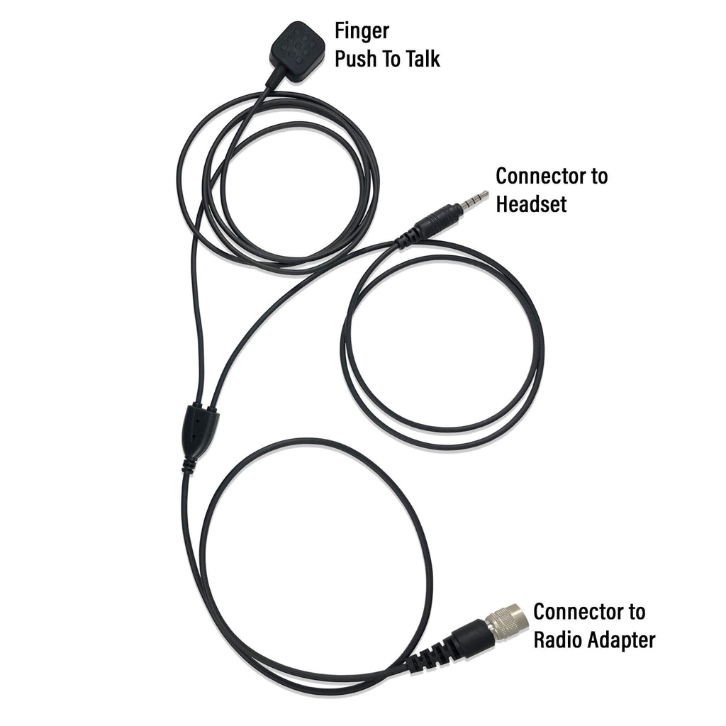 In Helmet & Push To Talk Kit - Quick Disconnect (Hirose): 2 Pin Kenwood, Baofeng, BTECH, Rugged Radios, Diga-Talk, TYT, AnyTone, Alinco, Relm/BK Radio, Quansheng, Wouxon, Retevis, Rocky Talkie Mountain Radio