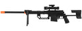 UK Arms P1200 M200 Airsoft Spring Sniper Rifle w/ Scope, Bipod, and Laser (Color: Black)