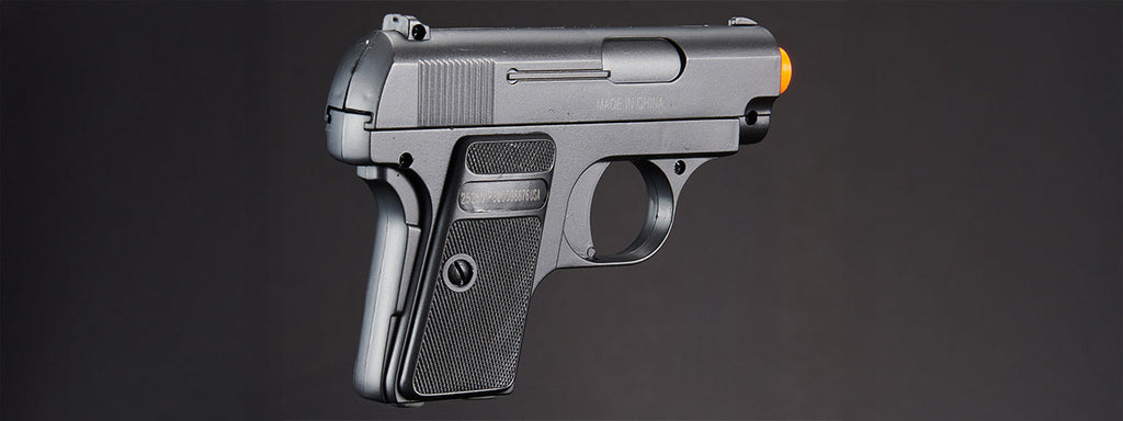 Double Eagle P328SB Dual Spring Pistol Set (Color: Black/Silver)