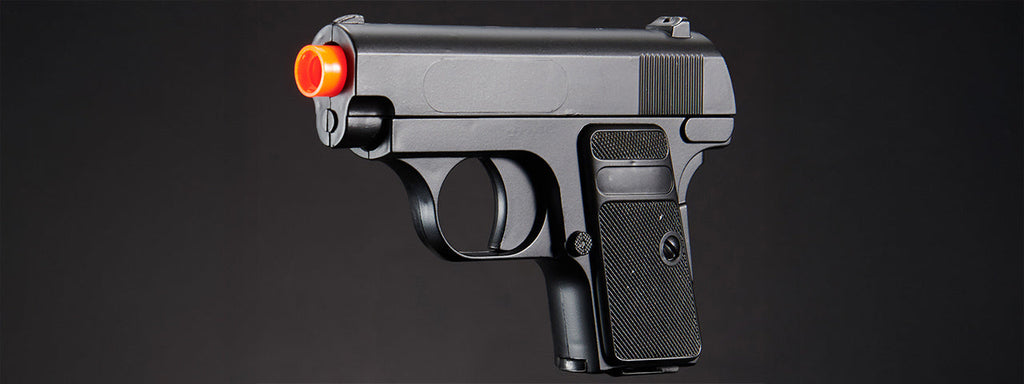 Double Eagle P328SB Dual Spring Pistol Set (Color: Black/Silver)