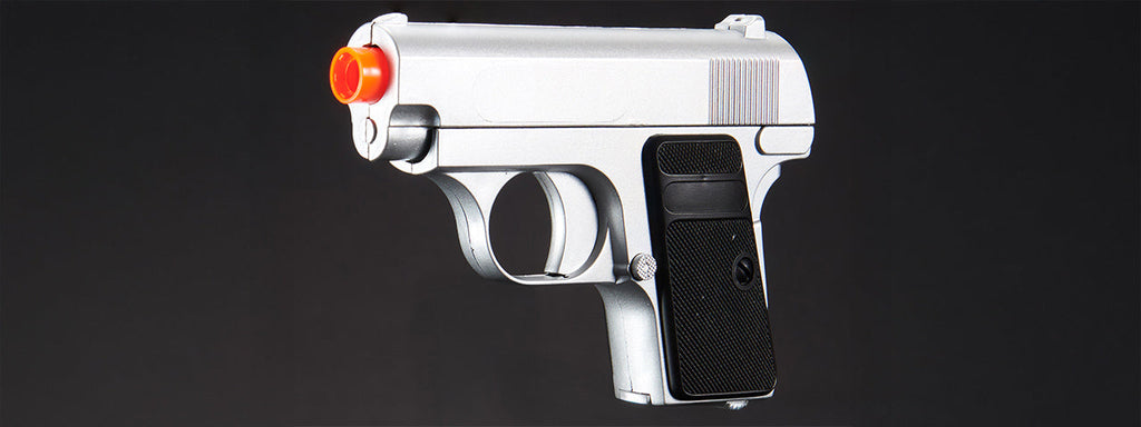 Double Eagle P328SB Dual Spring Pistol Set (Color: Black/Silver)