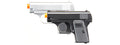 Double Eagle P328SB Dual Spring Pistol Set (Color: Black/Silver)