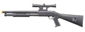 UK Arms P799A Pump Action Airsoft Spring Shotgun w/ Laser & Scope (Color: Black)