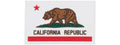 California Republic Flag PVC Patch w/ White Background