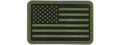 3D US Flag Forward PVC Patch (Color: OD Green)