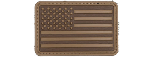 3D US Flag Forward PVC Patch (Color: Coyote Brown)