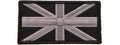 Embroidered UK Flag Patch (Color: Black and Gray)
