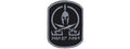 Embroidered Molon Labe Patch (Color: Black and Gray)