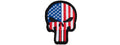 Embroidered Patriot Punisher US Flag PVC Patch (Color: American Flag)