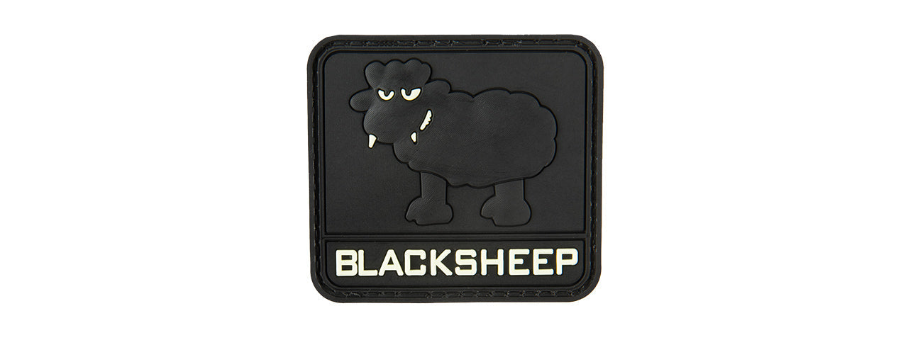 G-FORCE GLOW-IN-THE-DARK BLACK SHEEP PVC LARGE PATCH (BLACK)