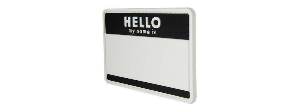 HELLO MY NAME IS PVC MORALE PATCH