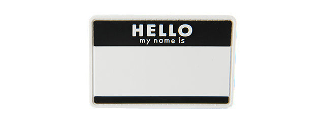 HELLO MY NAME IS PVC MORALE PATCH