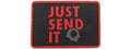 Just Send It PVC Patch (Color: Black and Red)