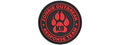 Zombie Outbreak Response Team PVC Patch w/ K9 Paw (All Red Version)