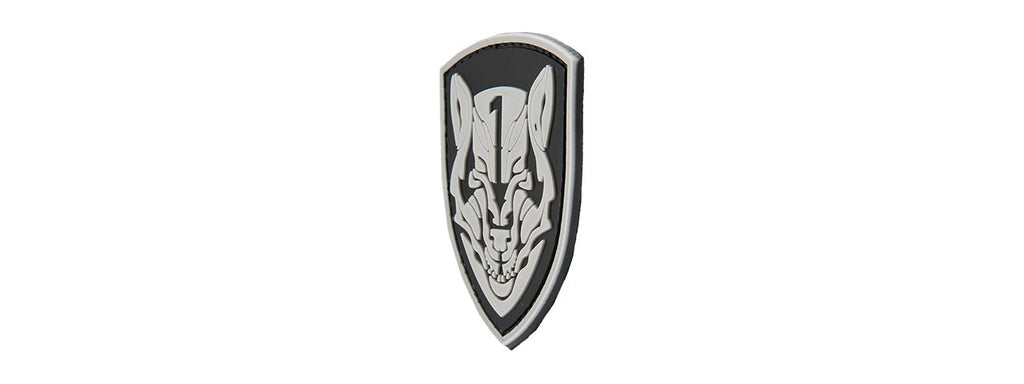 G-FORCE SHIELD WOLF MORALE PATCH (WHITE)