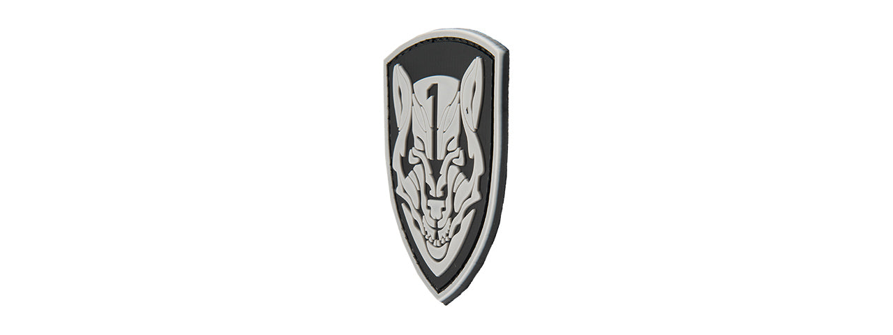 G-FORCE SHIELD WOLF MORALE PATCH (WHITE)