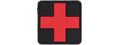 Red Cross Medical PVC Patch (Color: Red and Black)