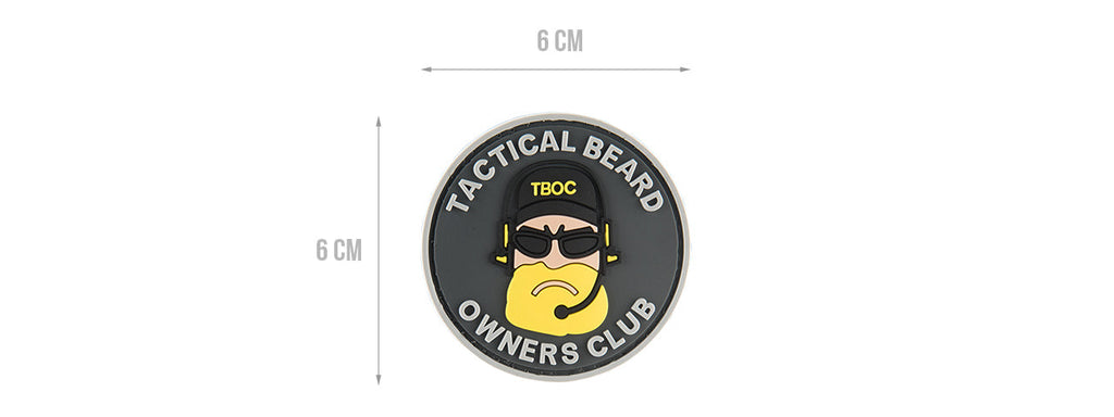 G-FORCE TACTICAL BEARD OWNERS CLUB PVC MORALE PATCH (BLACK/YELLOW)