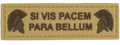 Molon Labe Si Vis Pacem Para Bellum PVC Patch (Color: Tan)