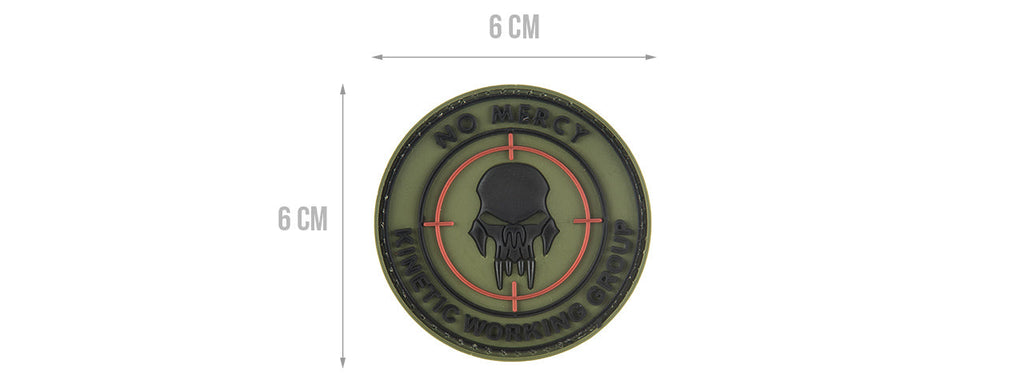 G-FORCE NO MERCY ROUND PVC MORALE PATCH (OD GREEN)